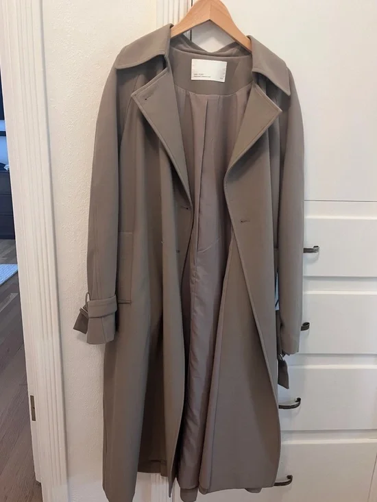 OAK + FORT Brindle Oversized Trench Coat - Picture 4 of 9